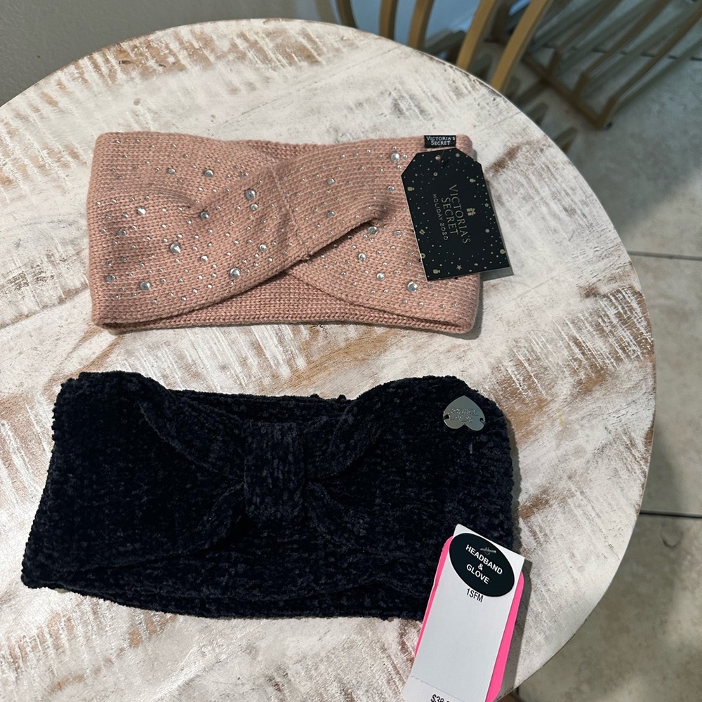 Victoria's Secret Pink and Black Hair Accessories